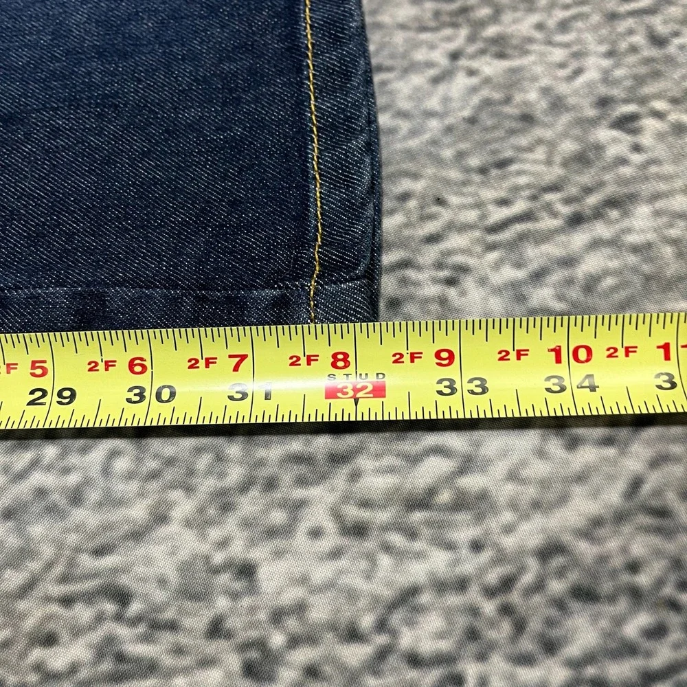 Polo Jeans Co. Womens 6 (30x32) Blue Stretch Bootcut W/ Snaps Western Low Rise - Picture 14 of 16